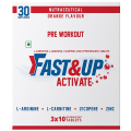 Fast & Up Activate Nutraceutical Pre Workout Effervescent Tablets Orange Flavour 10 Tab 